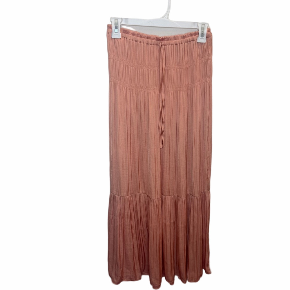 Maison d'Amelie Bohemian Tiered Peach Skirt Size Small